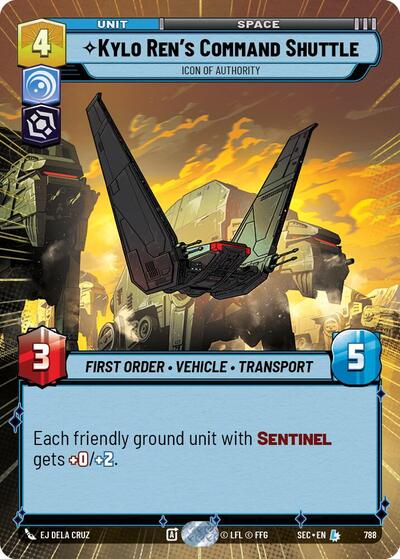 Kylo Ren's Command Shuttle - Icon of Authority (Hyperspace Foil) card
