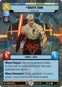 Darth Sion - Lord of Pain (Hyperspace Foil) - Secrets Of Power
