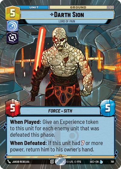 Darth Sion - Lord of Pain (Hyperspace Foil) card