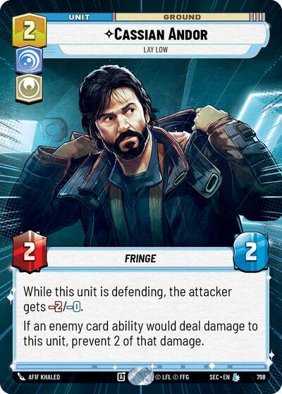 Cassian Andor - Lay Low (Hyperspace Foil) card