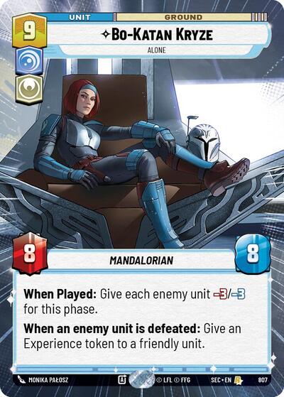 Bo-Katan Kryze - Alone (Hyperspace Foil) Secrets of Power Rare Star Wars Unlimited card — value and price