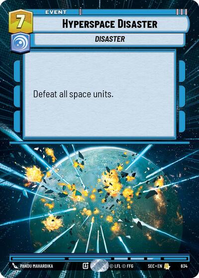 Hyperspace Disaster (Hyperspace Foil) Secrets of Power Rare Star Wars Unlimited card — value and price