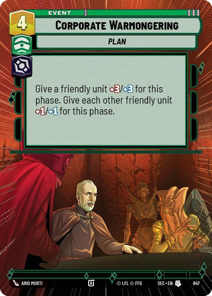 Corporate Warmongering (Hyperspace Foil)