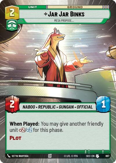 Jar Jar Binks - Mesa Propose (Hyperspace Foil) card