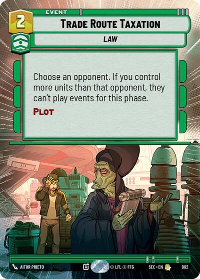 Trade Route Taxation (Hyperspace Foil) card