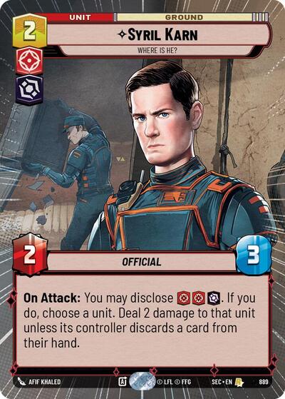 Syril Karn - Where Is He? (Hyperspace Foil) card