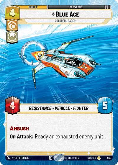 Blue Ace - Colorful Racer (Hyperspace Foil) card