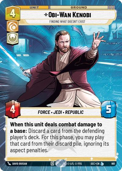 Obi-Wan Kenobi - Finding What Doesn't Exist (Hyperspace Foil) card