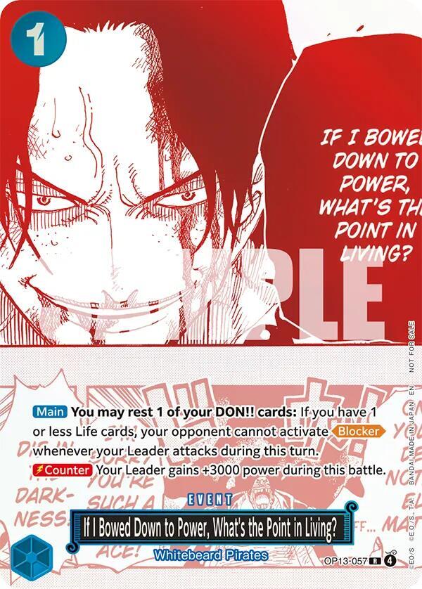If I Bowed Down to Power Whats the Point in Living 3rd Anniversary Treasure Campaign Pack onepiece card