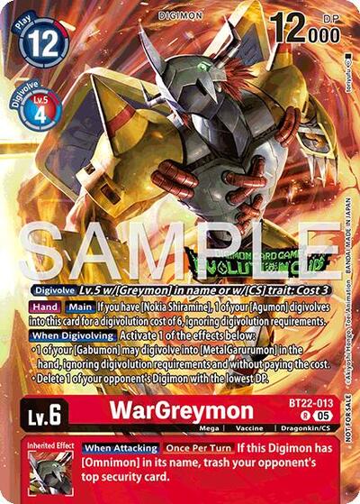 WarGreymon (Evolution Cup 2025 Vol. 3 Top 4) card