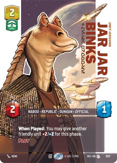 Jar Jar Binks - Mesa Propose (Prestige) card