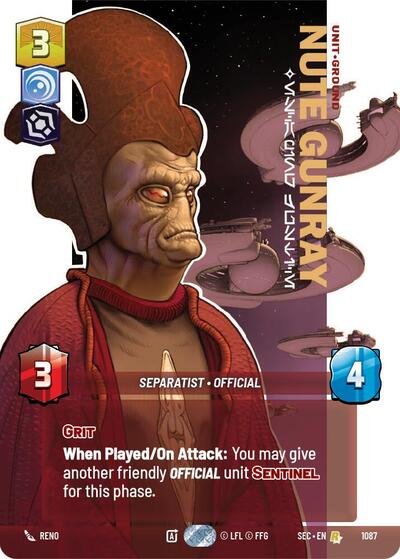 Nute Gunray - Escaping Justice (Prestige Foil) card