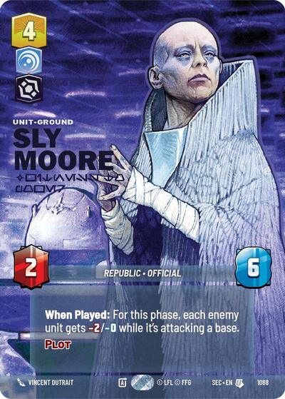 Sly Moore - Witness to Power (Prestige Foil) Secrets of Power Uncommon Star Wars Unlimited card — value and price
