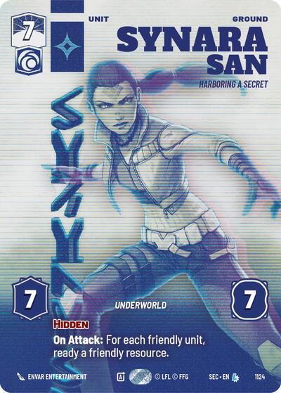 Synara San - Harboring a Secret (Prestige Foil) card