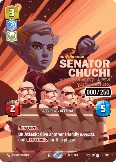 Senator Chuchi - Voice for the Voiceless (Serialized) card