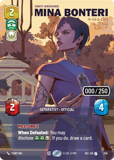 Mina Bonteri - Stop This War (Serialized) card