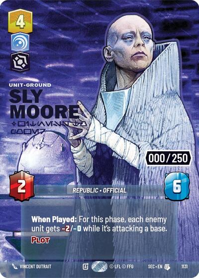Sly Moore - Witness to Power (Serialized) Secrets of Power Uncommon Star Wars Unlimited card — value and price