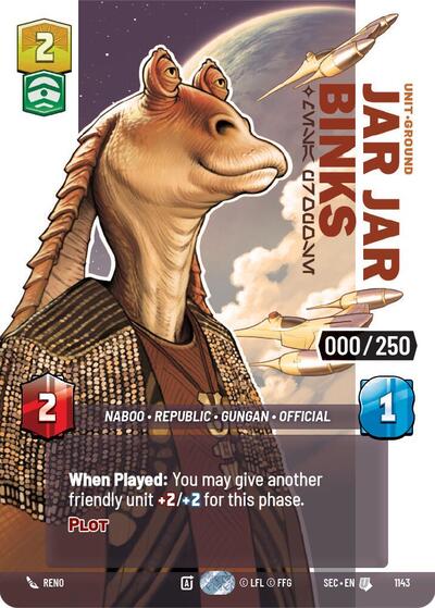 Jar Jar Binks - Mesa Propose (Serialized) card
