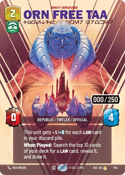 Orn Free Taa - Political Power Broker (Serialized) card