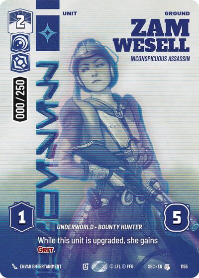 Zam Wesell - Inconspicuous Assassin (Serialized) card
