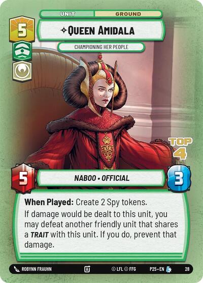 Queen Amidala - Championing Her People (Top 4) card