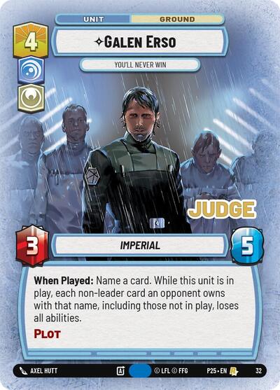 Galen Erso - You'll Never Win card