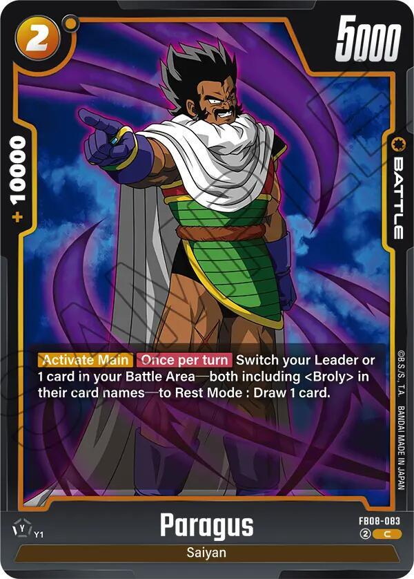 Paragus - FB08-083 - Saiyan's Pride - Dragon Ball Super: Fusion
