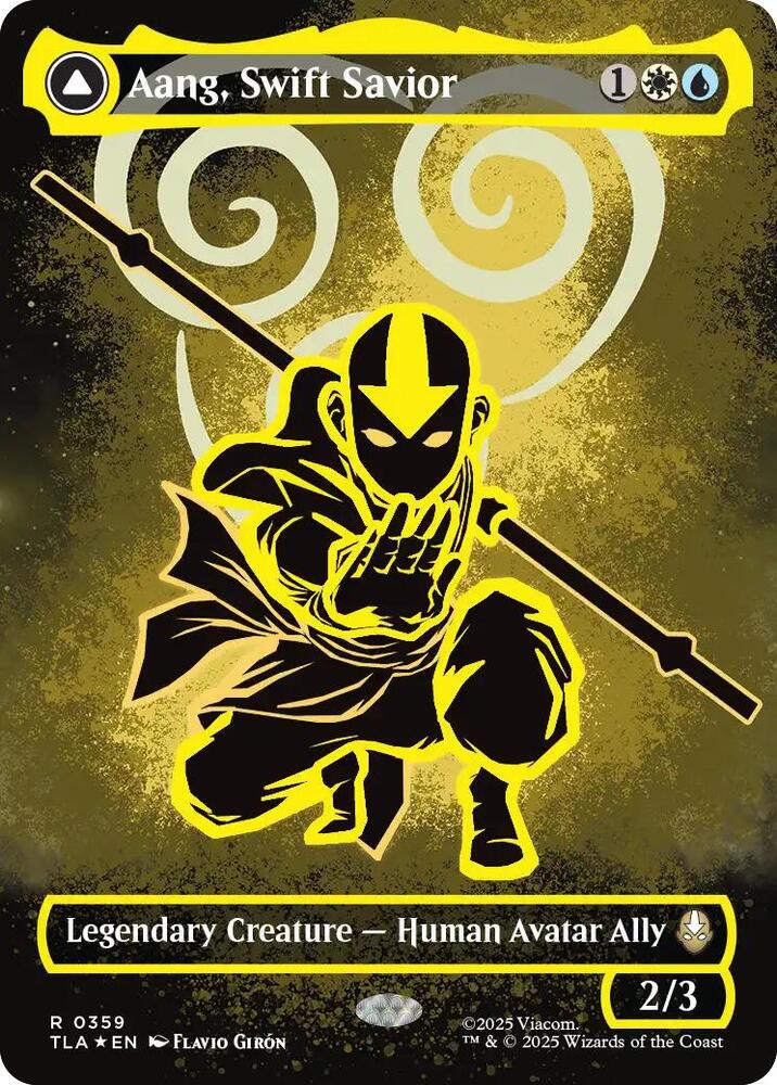 Aang, Swift Savior (Borderless) (Neon Ink Foil) - Avatar: The Last