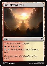 Sun-Blessed Peak - Avatar: The Last Airbender - Magic: The Gathering card