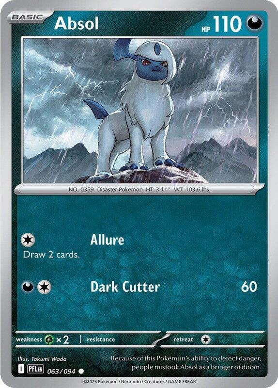Absol 063/094 from ME02: Phantasmal Flames