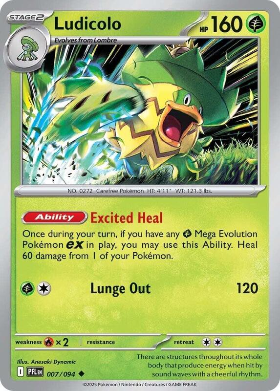 Ludicolo 007/094 from ME02: Phantasmal Flames