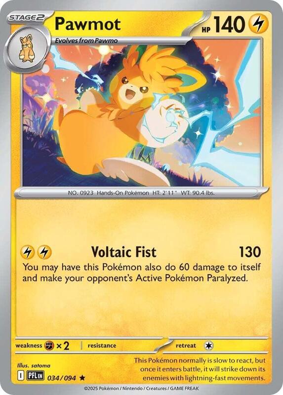 Pawmot 034/094 from ME02: Phantasmal Flames