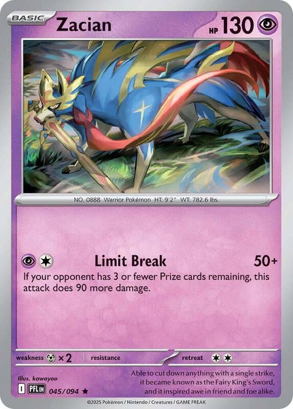 Zacian 045/094 from ME02: Phantasmal Flames
