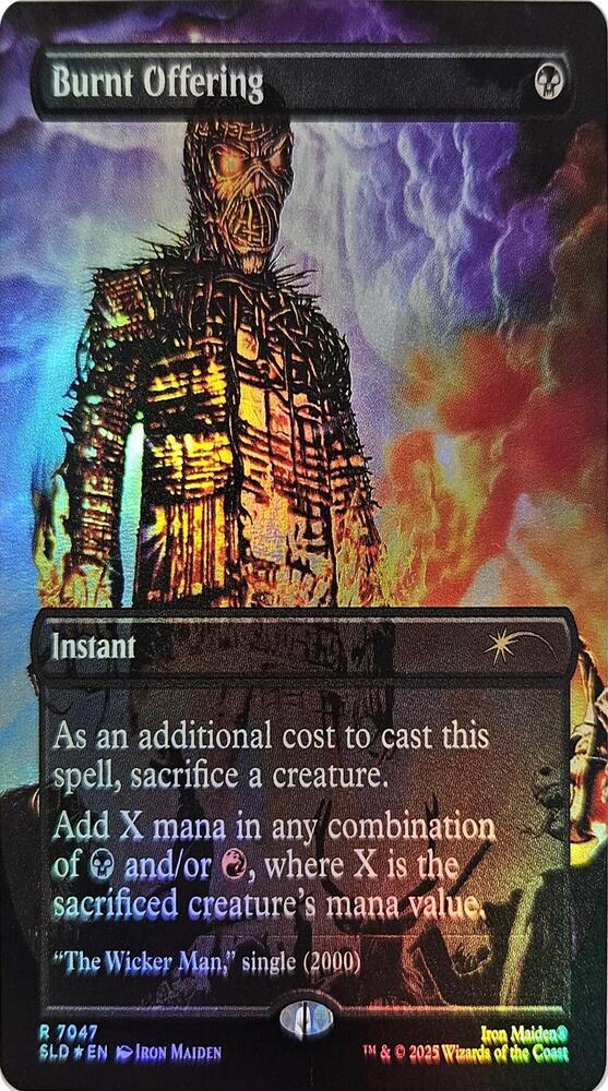 MTG Burnt Offering ボーダーレス版英語foil SLD Burnt Offering (Rainbow Foil) - Secret Lair Drop Series - Magic