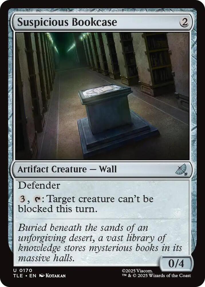 Suspicious Bookcase 170 card