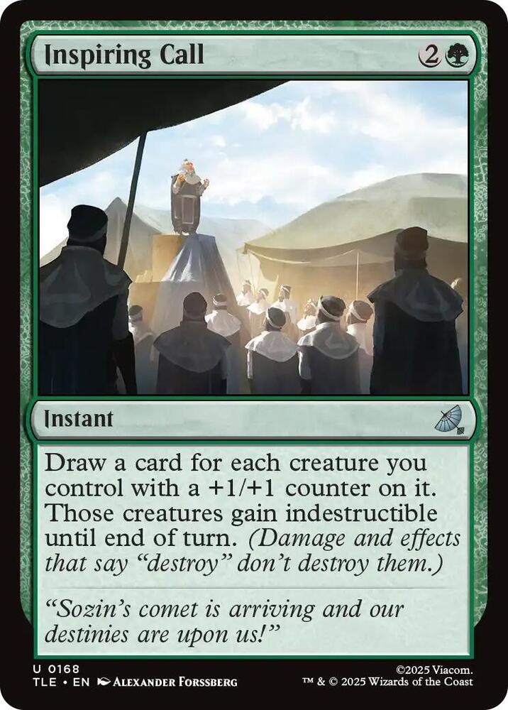 Inspiring Call 168 card