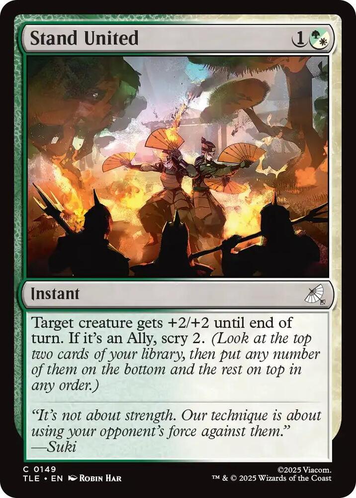 Stand United - Avatar: The Last Airbender: Eternal-Legal - Magic: The Gathering - TCGplayer.com Stand United - Avatar: The Last Airbender: Eternal-Legal - Magic: The Gathering - TCGplayer.com