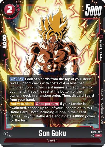 Son Goku - FB08-007 Saiyan's Pride Super Rare Dragon Ball card — value and price