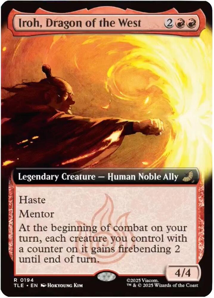 Iroh, Dragon of the West (Extended Art) (NM - Foil)