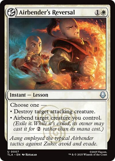 Airbender's Reversal from TLA #7, Magic: The Gathering card