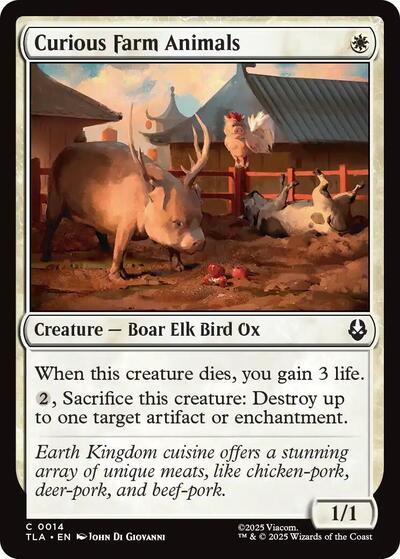 Curious Farm Animals from TLA #14, Magic: The Gathering card