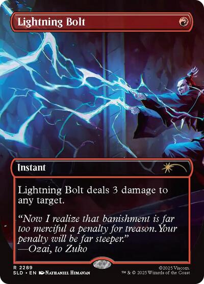 Lightning Bolt (Secret Lair) from SLD #2289, Magic: The Gathering card