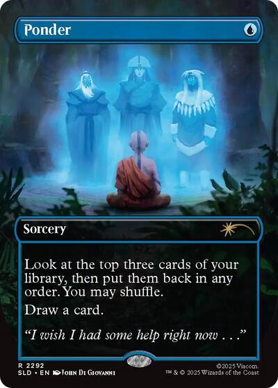 Ponder (Secret Lair) from SLD #2292, Magic: The Gathering card