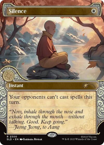 Silence (Secret Lair) from SLD #2300, Magic: The Gathering card