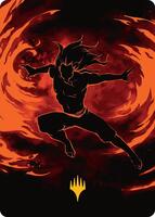 Ozai, the Phoenix King Art Card (Gold-Stamped Planeswalker Symbol