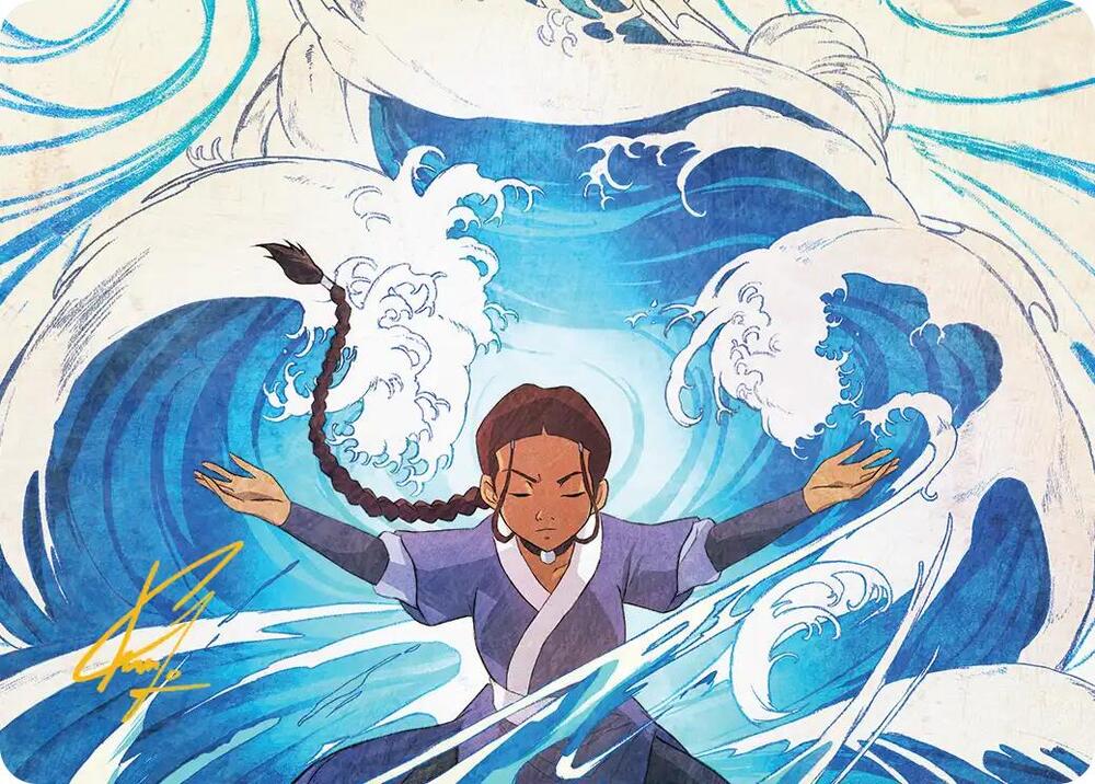 Katara, Water Tribe's Hope Art Card (Gold-Stamped Signature) - Art