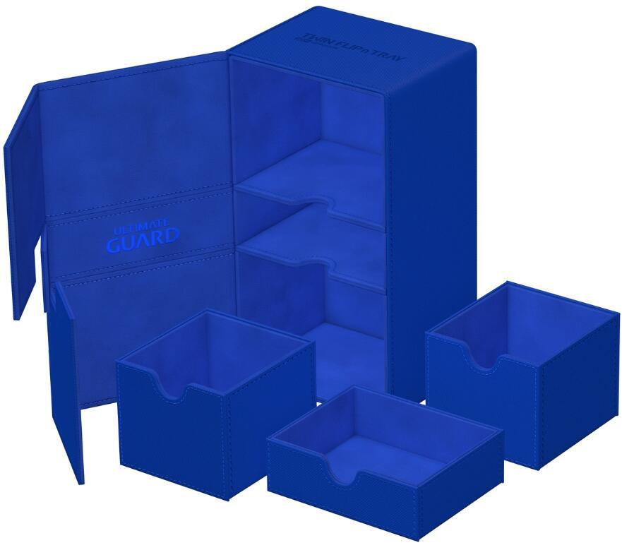 Twin Flip`n`Tray - Blue (Holds 200+) - Ultimate Guard Deck Boxes