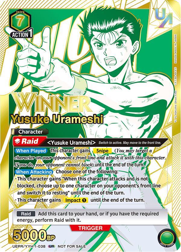 Yusuke Urameshi (038) (Winner) - Union Arena Promotion Cards