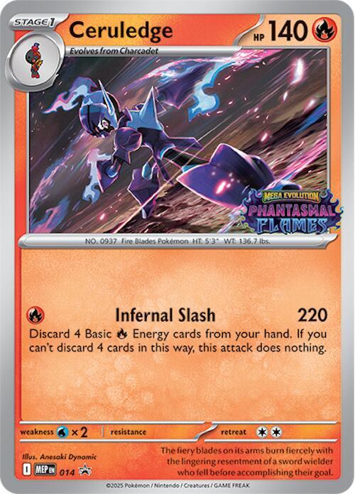 Ceruledge (Prerelease) 014 from ME: Mega Evolution Promo