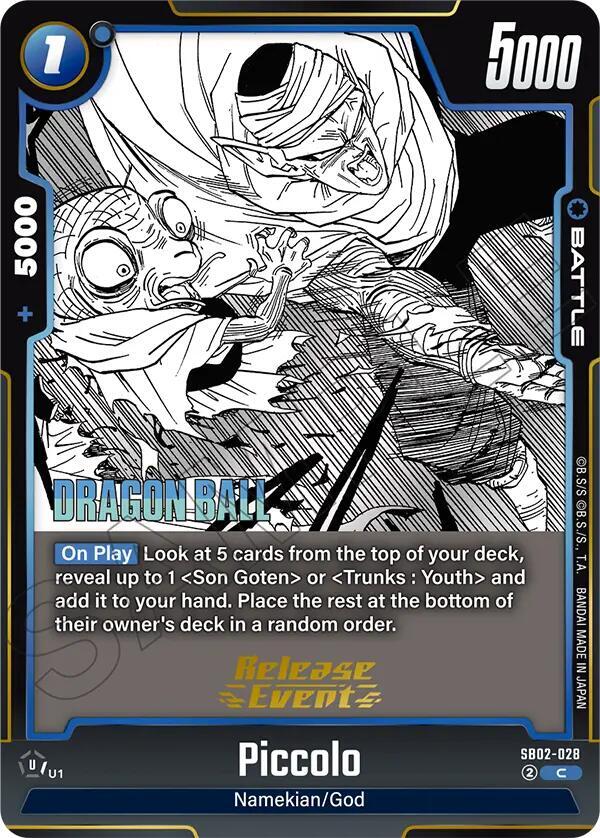 Piccolo - SB02-028 - Manga Booster 02 Release Event Cards - Dragon